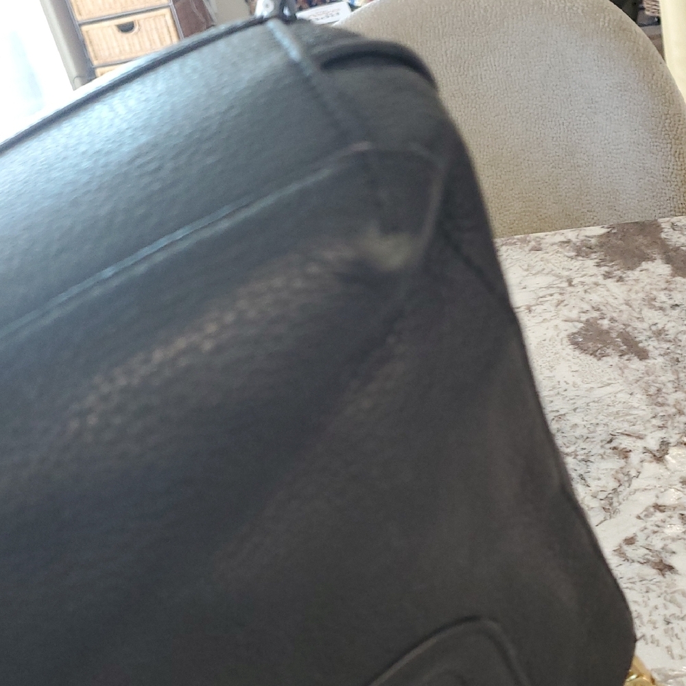 Vince Camuto Black Leather Satchel Crossbody  Handbag - Picture 7 of 16